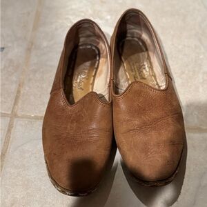 Brown Leather Sabah Shoes 39